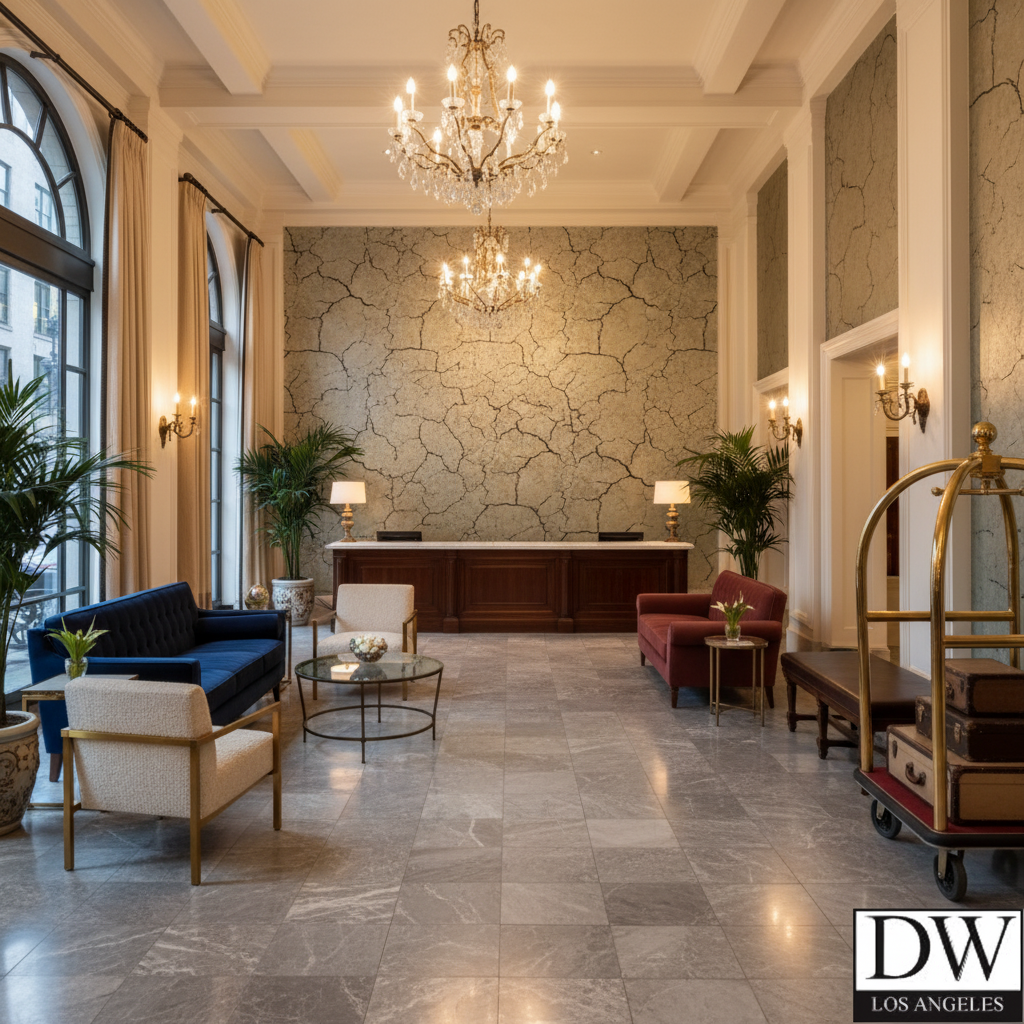 Montpelier | Hollywood Wallcoverings - Hotel Lobby commercial room setting