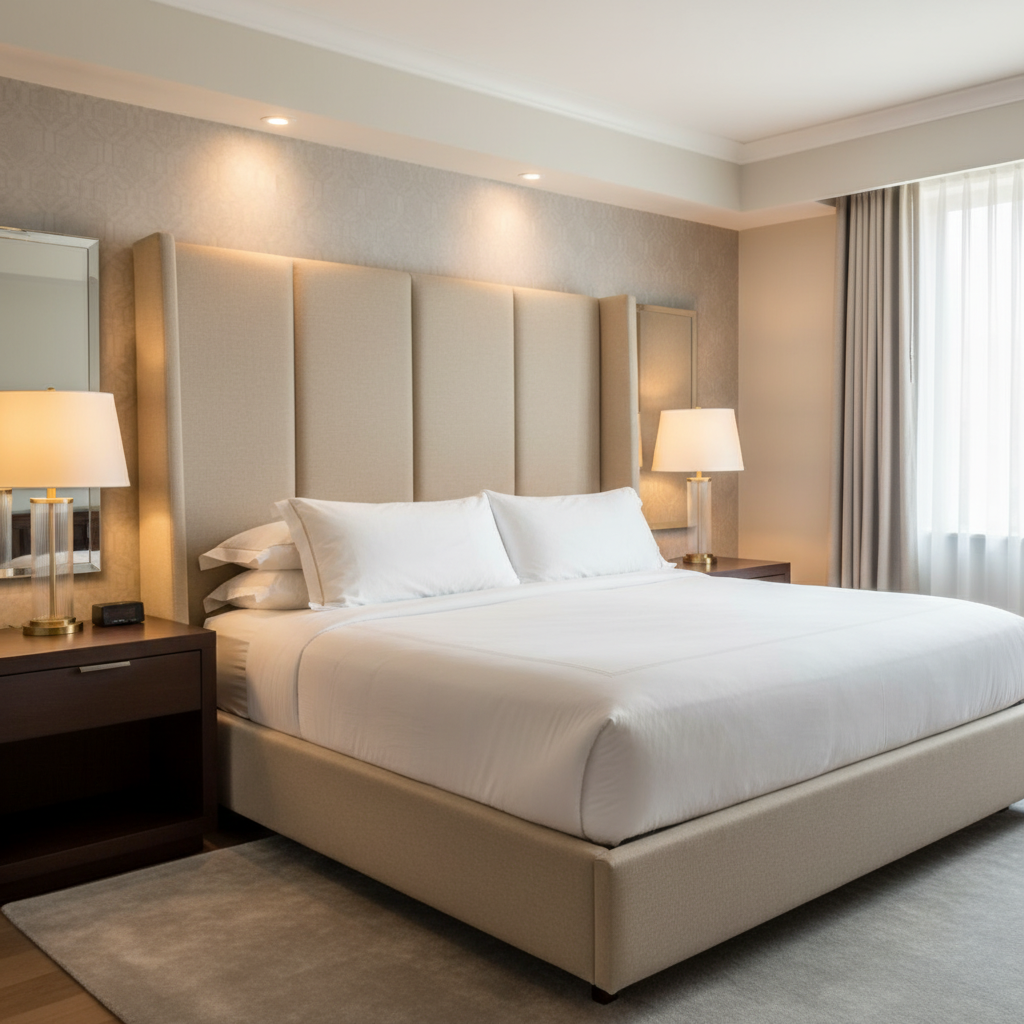 Soper Hole - Sand Upholstered Headboard | Architectural Fabrics