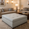 Tweed Bay - Porcelain Upholstered Ottoman | Architectural Fabrics