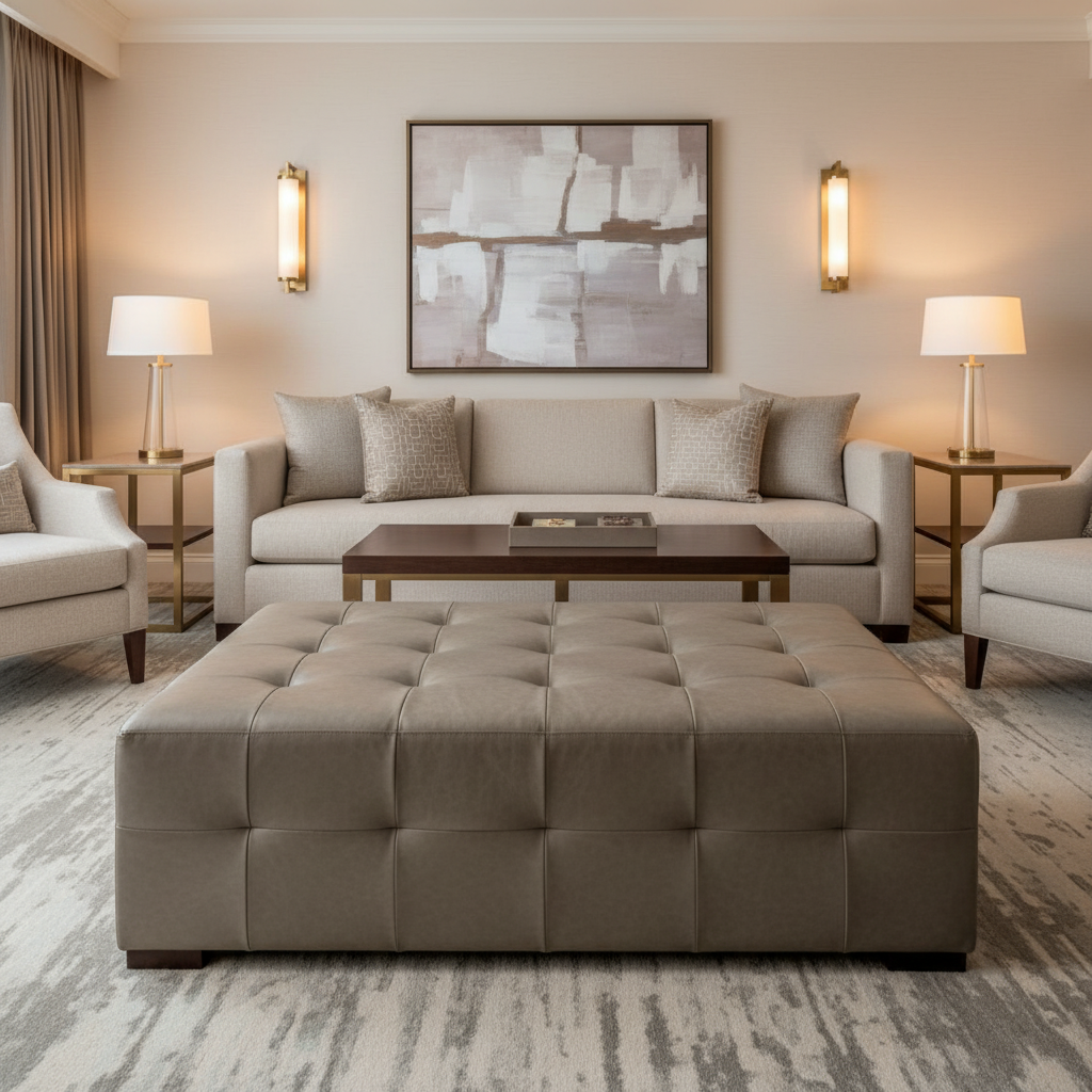 Quintana Bay - Field Upholstered Ottoman | Architectural Fabrics