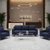 Subtle Velvet Texture Deep Indigo Upholstered Sofa | Architectural Fabrics