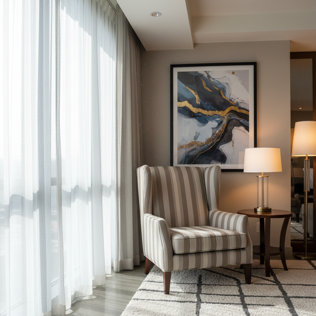 Bedford Champagne Upholstered Chair | Architectural Fabrics