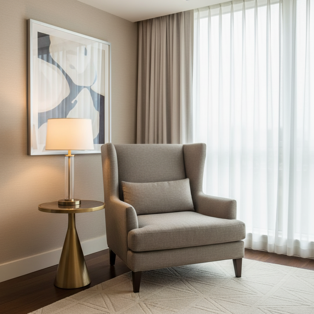 Atlantic Cay - Stone Linen Graffiti-Free PU Upholstered Chair | Architectural Fabrics