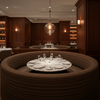Storm Bay - Cocoa Upholstered Banquette | Architectural Fabrics