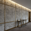 Crushed Velvet Texture Smoked Silver Upholstered Wall Panel | Architectural Fabrics