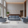 Aarden - Slate Blue Silicone Hybrid Upholstered Sofa | Architectural Fabrics
