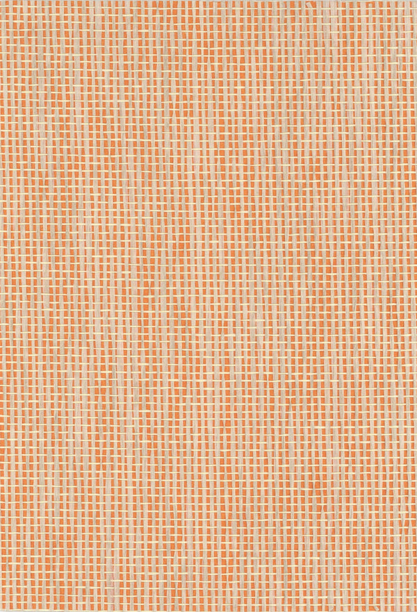 Amelia Island-Orangered Paper Weave Wallcovering | Phillipe Romano