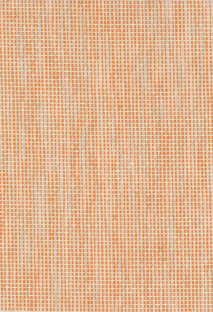 Amelia Island-Orangered Paper Weave Wallcovering | Phillipe Romano — PWV-500750