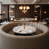Nassau - Mineral Upholstered Banquette | Architectural Fabrics