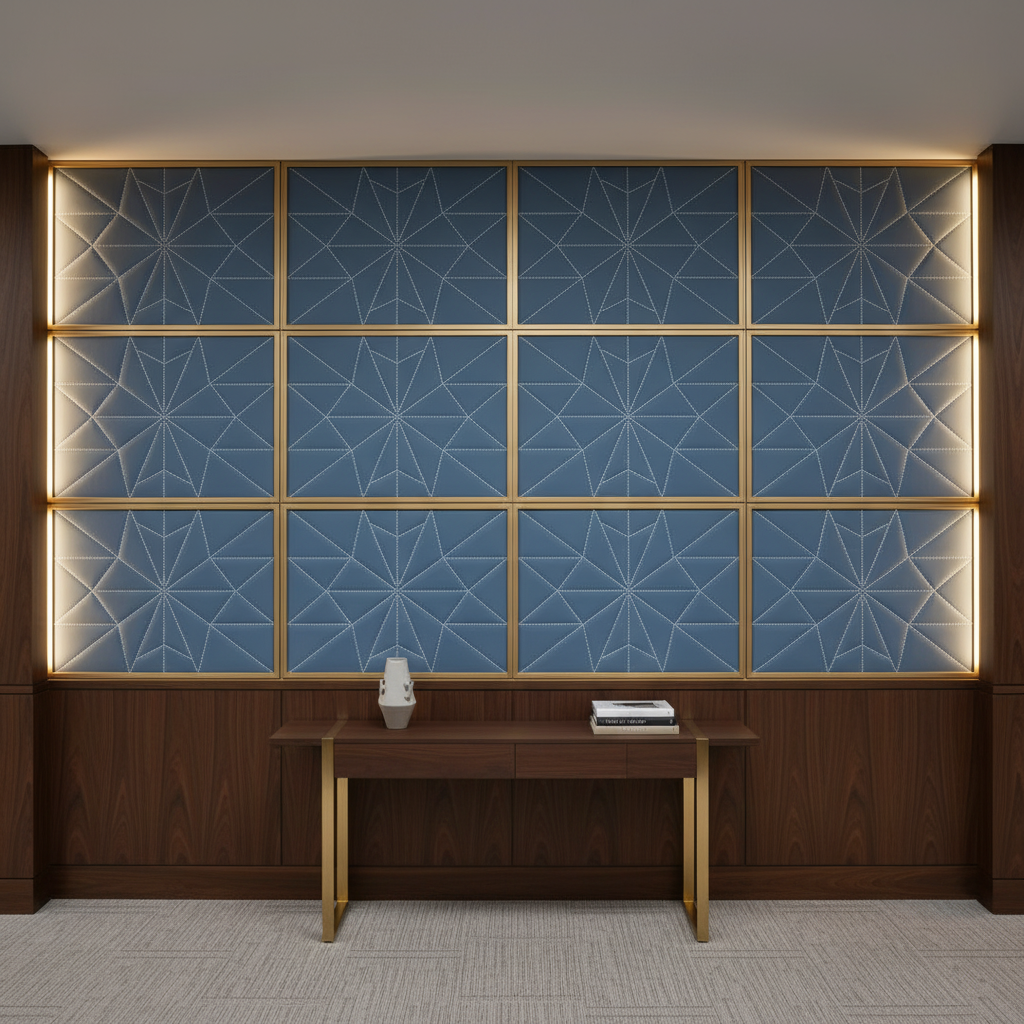 Axis - Axis Etched Polyurethane Upholstered Wall Panel | Architectural Fabrics