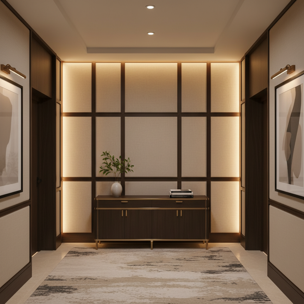 Brushed Linen Weave Natural Linen Upholstered Wall Panel | Architectural Fabrics
