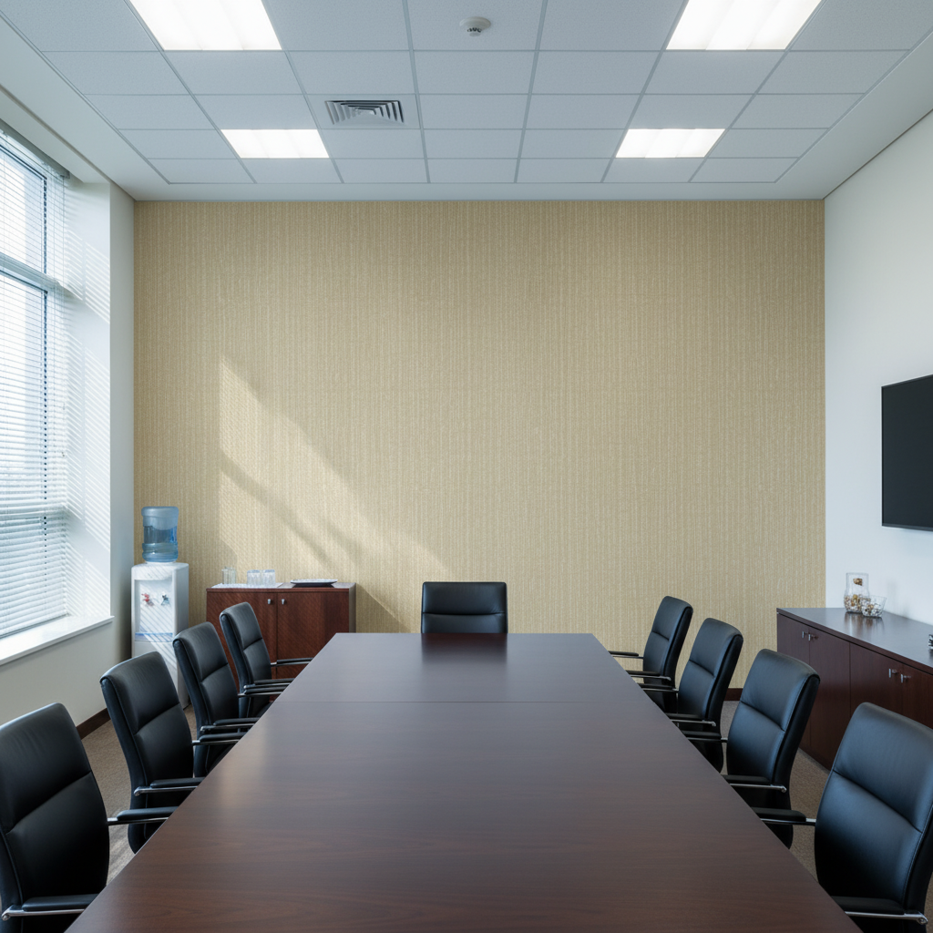 Barnard Type II Vinyl | Hollywood Wallcoverings - Conference Room commercial room setting