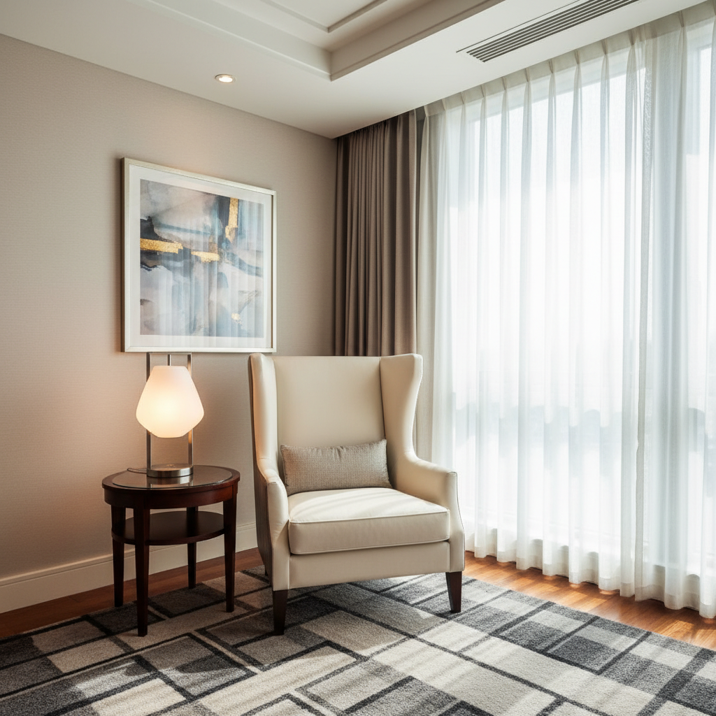 Lawrenceville Beige Upholstered Chair | Architectural Fabrics