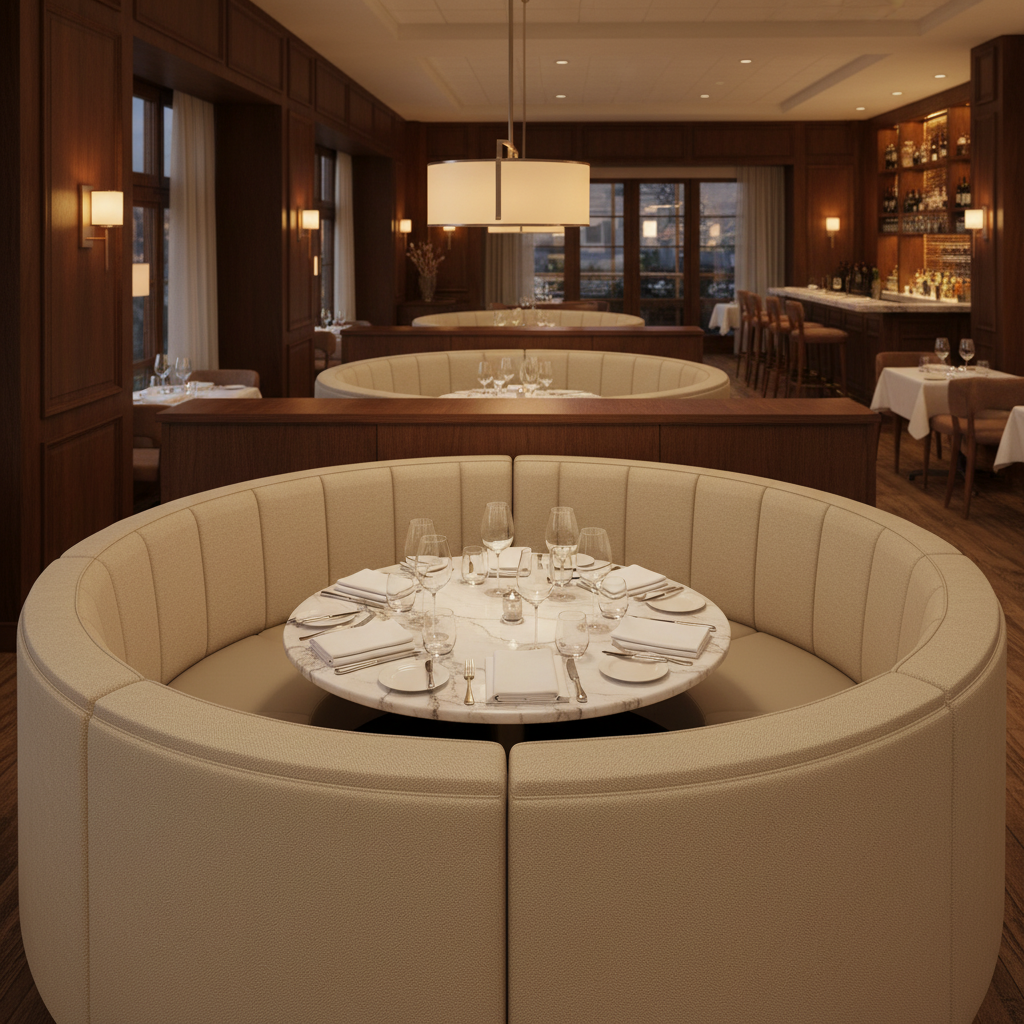 Kick Em Jenny - Haze Upholstered Banquette | Architectural Fabrics