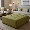 Tropical Trellis - Aloe Upholstered Ottoman | Architectural Fabrics