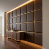 Subtle Pebble Grain Rich Chocolate Upholstered Wall Panel | Architectural Fabrics