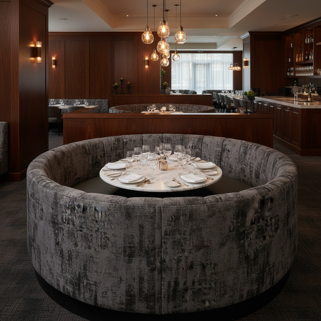 Turf Bay - Sterling Upholstered Banquette | Architectural Fabrics