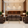 Embossed Reptile Skin Dark Chocolate Upholstered Sofa | Architectural Fabrics