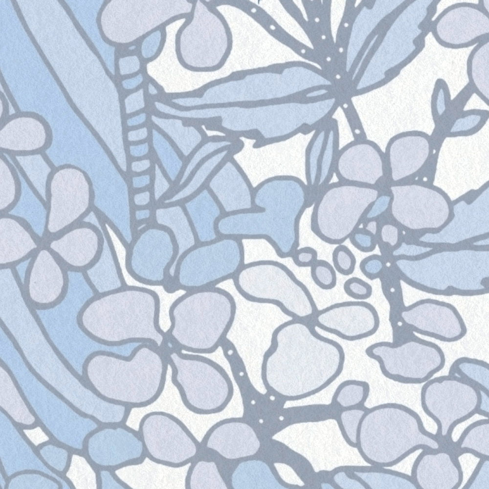 Floral Impression Light Blue Wallcovering | AS Creation