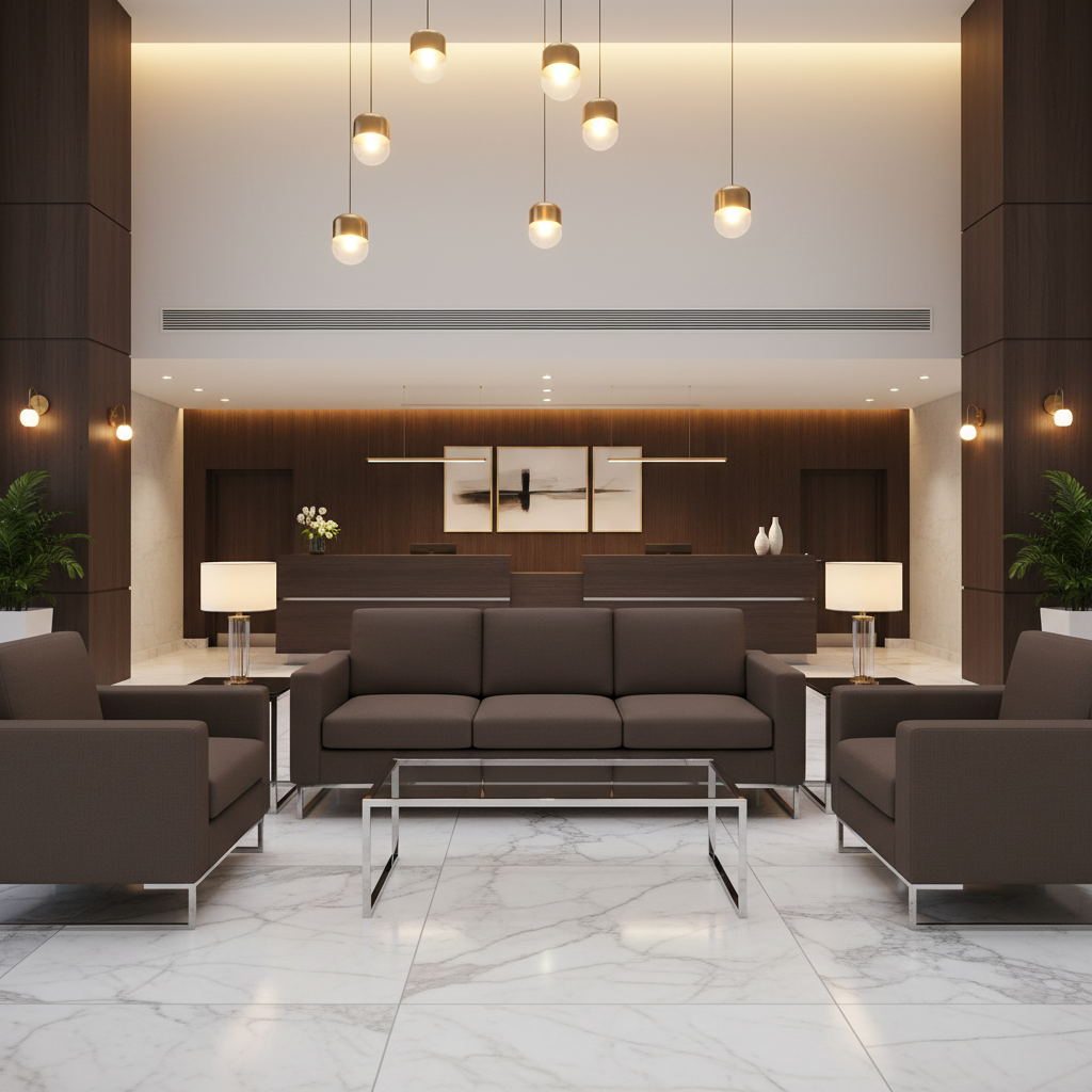 Smooth Subtle Grain Deep Chocolate Upholstered Sofa | Architectural Fabrics