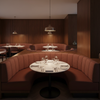 Triangle Reef - Rhubarb Upholstered Banquette | Architectural Fabrics