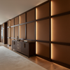 Smooth Pebble Grain Rich Umber Upholstered Wall Panel | Architectural Fabrics