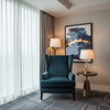 Crushed Velvet Texture Deep Teal Upholstered Chair | Architectural Fabrics
