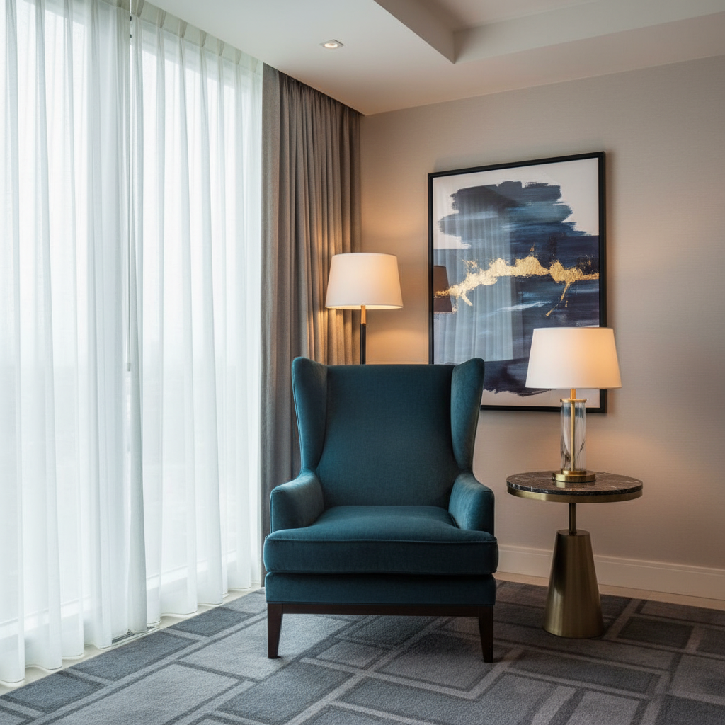Crushed Velvet Texture Deep Teal Upholstered Chair | Architectural Fabrics