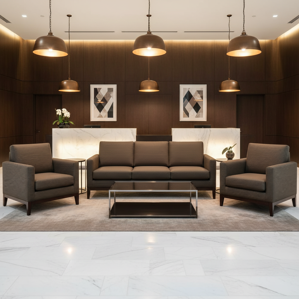 Storm Bay - Slate Upholstered Sofa | Architectural Fabrics