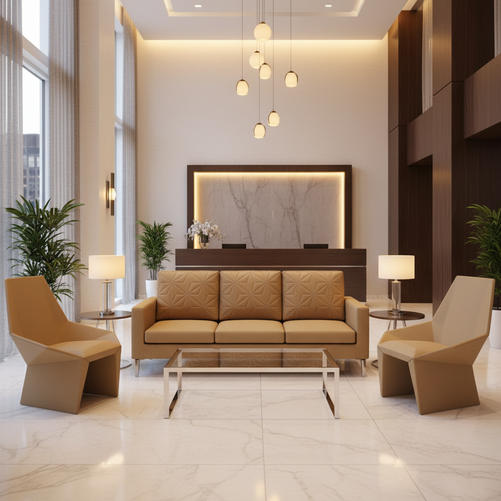 Axis - Axis Etched Polyurethane Upholstered Sofa | Architectural Fabrics