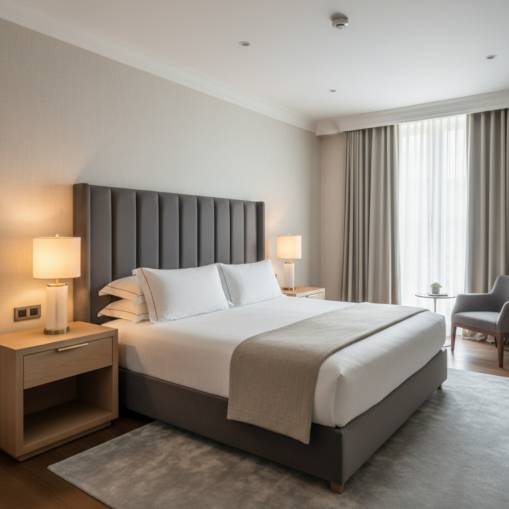 Clarksville Fog Upholstered Headboard | Architectural Fabrics