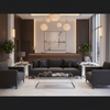 Smooth Matte Finish Deep Charcoal Upholstered Sofa | Architectural Fabrics