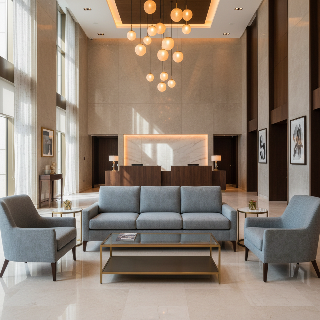 Yorktown Fog Upholstered Sofa | Architectural Fabrics