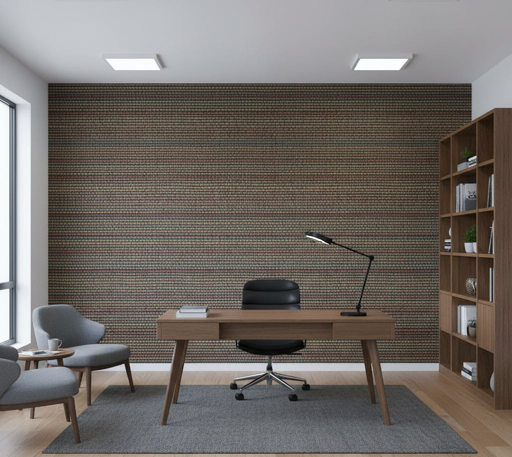 Balihala Horizontal GrassCloth Multi Color | Phillipe Romano - office room setting