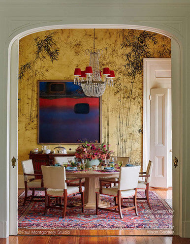 Bamboo Forest Antiqued Gold | Mural Source