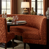 Embossed Floral Scroll Rustic Sienna Upholstered Banquette | Architectural Fabrics