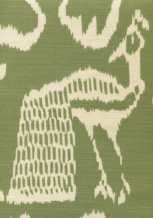 Bali Ii Barbados Green on Tint Screen Printed - Aqua Fabric | China Seas