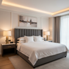 Snake Cay - Ebony Upholstered Headboard | Architectural Fabrics