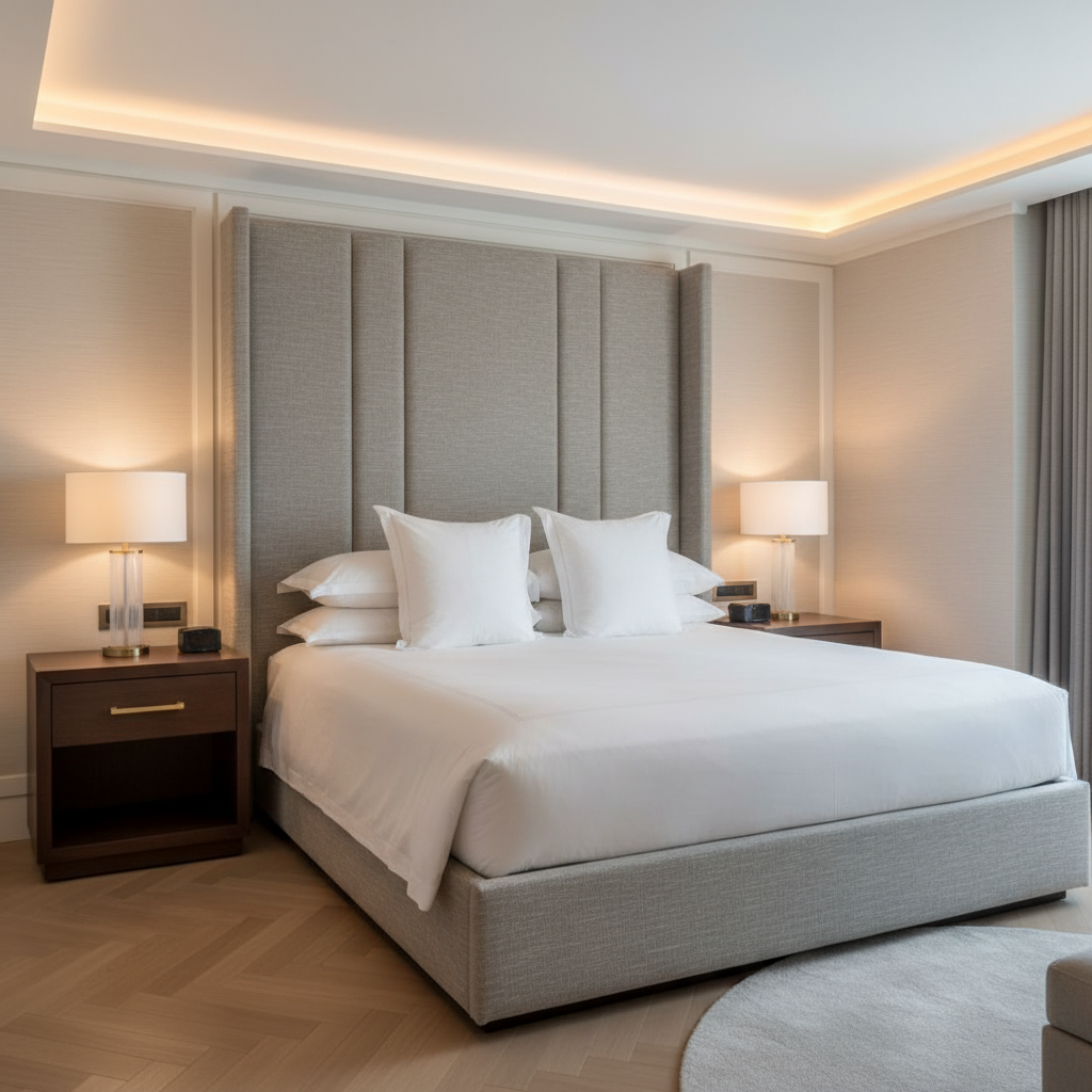 Rattan Bay - Metal Upholstered Headboard | Architectural Fabrics