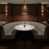Fine Woven Texture Gunmetal Grey Upholstered Banquette | Architectural Fabrics