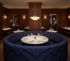 BARRYMORE - Midnight Indigo Decorative Sheer Upholstered Banquette | Architectural Fabrics
