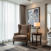 Smooth Matte Texture Rich Umber Upholstered Chair | Architectural Fabrics