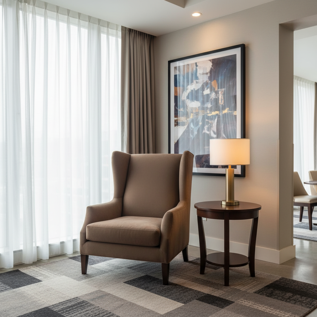 Smooth Matte Texture Rich Umber Upholstered Chair | Architectural Fabrics