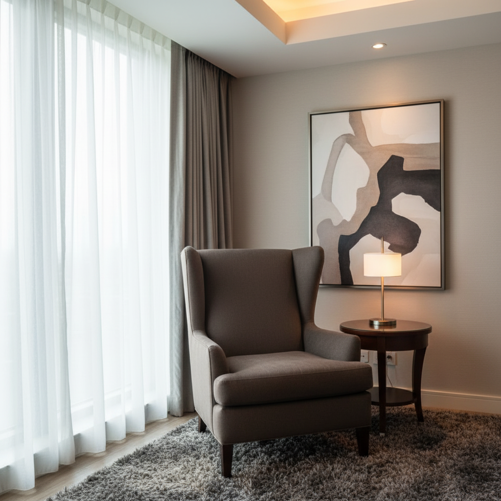 Fine Leather Grain Dark Chocolate Upholstered Chair | Architectural Fabrics