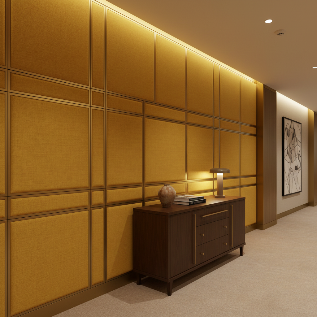 Peter Island - Goldenrod Upholstered Wall Panel | Architectural Fabrics