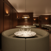 Fine Pebble Grain Muted Olive Upholstered Banquette | Architectural Fabrics