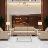 Algiers - Oatmeal Performance Vinyl Upholstered Sofa | Architectural Fabrics