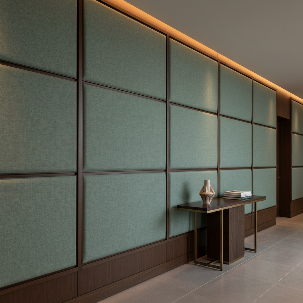 Aarden - Sea Glass Silicone Hybrid Upholstered Wall Panel | Architectural Fabrics