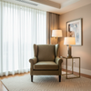 Smooth Pebble Grain Muted Olive Upholstered Chair | Architectural Fabrics