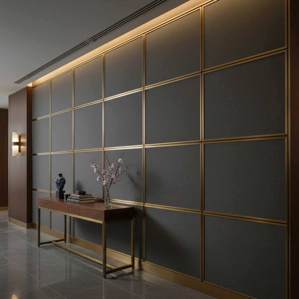 Turneffe - Night Upholstered Wall Panel | Architectural Fabrics
